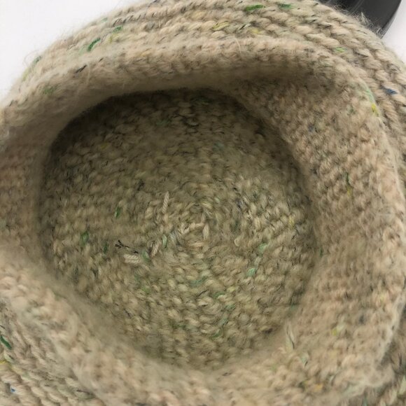 Vintage Handmade Wool Hat (Beige Tweed) - Picture 7 of 7